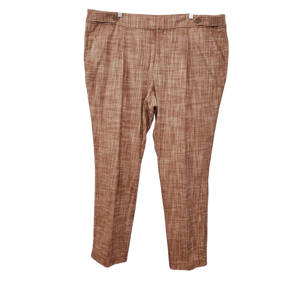 NWT CJ Banks The Perfect Pant Red Plaid Trouser Relaxed Fit Women Plus Pants 16W